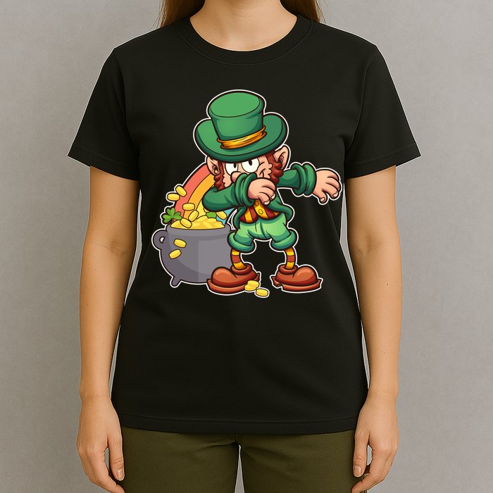 St Patricks Day Dabbing Leprechaun Pot Of Gold T-Shirt