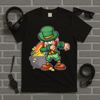 St Patricks Day Dabbing Leprechaun Pot Of Gold T-Shirt