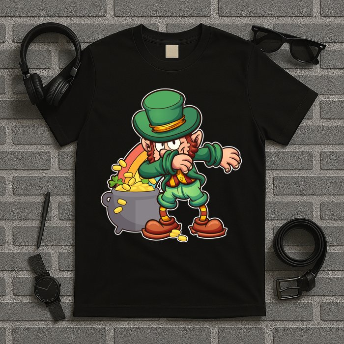 St Patricks Day Dabbing Leprechaun Pot Of Gold T-Shirt