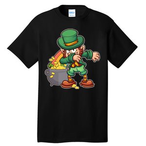 St Patricks Day Dabbing Leprechaun Pot Of Gold Tall T-Shirt