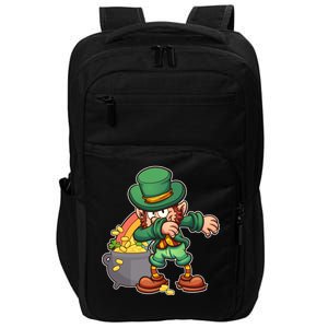 St Patricks Day Dabbing Leprechaun Pot Of Gold Impact Tech Backpack