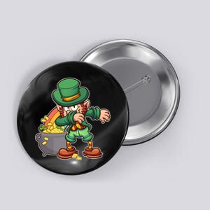 St Patricks Day Dabbing Leprechaun Pot Of Gold Button