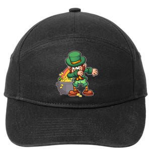 St Patricks Day Dabbing Leprechaun Pot Of Gold 7-Panel Snapback Hat