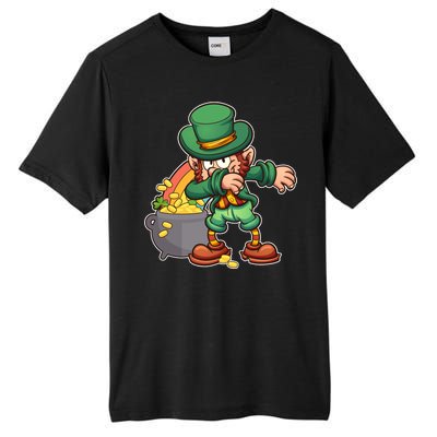 St Patricks Day Dabbing Leprechaun Pot Of Gold Tall Fusion ChromaSoft Performance T-Shirt