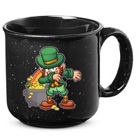 St Patricks Day Dabbing Leprechaun Pot Of Gold 15oz Campfire Ceramic Mug