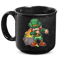 St Patricks Day Dabbing Leprechaun Pot Of Gold 15oz Campfire Ceramic Mug