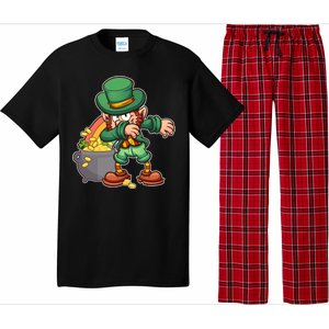 St Patricks Day Dabbing Leprechaun Pot Of Gold Pajama Set