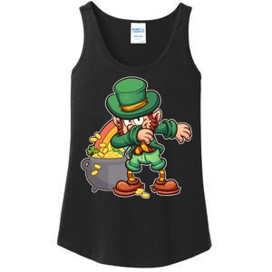 St Patricks Day Dabbing Leprechaun Pot Of Gold Ladies Essential Tank