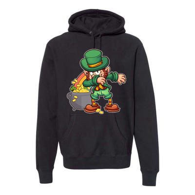 St Patricks Day Dabbing Leprechaun Pot Of Gold Premium Hoodie