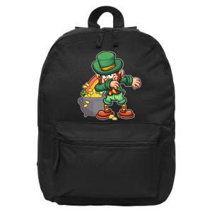 St Patricks Day Dabbing Leprechaun Pot Of Gold 16 in Basic Backpack