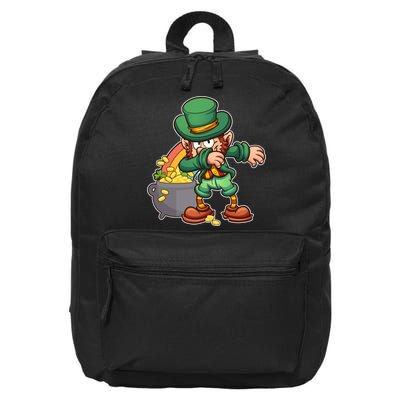 St Patricks Day Dabbing Leprechaun Pot Of Gold 16 in Basic Backpack