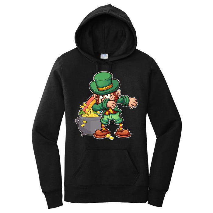 St Patricks Day Dabbing Leprechaun Pot Of Gold Women's Pullover Hoodie