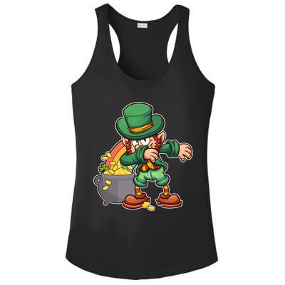 St Patricks Day Dabbing Leprechaun Pot Of Gold Ladies PosiCharge Competitor Racerback Tank