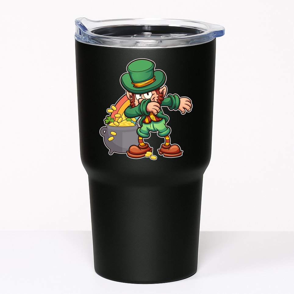 St Patricks Day Dabbing Leprechaun Pot Of Gold Tumbler