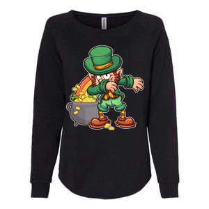 St Patricks Day Dabbing Leprechaun Pot Of Gold Womens California Wash Sweatshirt