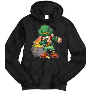 St Patricks Day Dabbing Leprechaun Pot Of Gold Tie Dye Hoodie