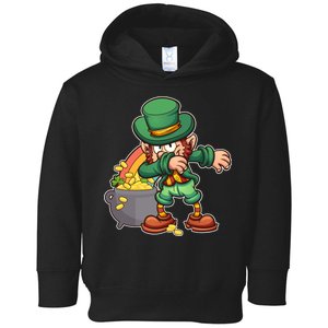 St Patricks Day Dabbing Leprechaun Pot Of Gold Toddler Hoodie