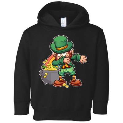 St Patricks Day Dabbing Leprechaun Pot Of Gold Toddler Hoodie