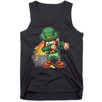 St Patricks Day Dabbing Leprechaun Pot Of Gold Tank Top