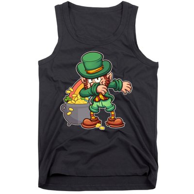 St Patricks Day Dabbing Leprechaun Pot Of Gold Tank Top