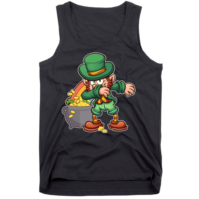 St Patricks Day Dabbing Leprechaun Pot Of Gold Tank Top