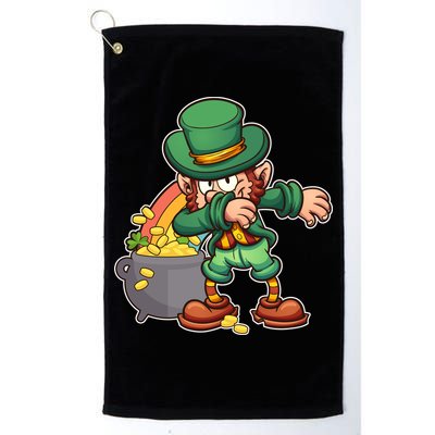 St Patricks Day Dabbing Leprechaun Pot Of Gold Golf Towel