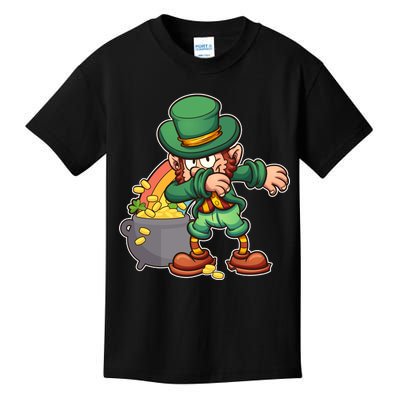 St Patricks Day Dabbing Leprechaun Pot Of Gold Kids T-Shirt