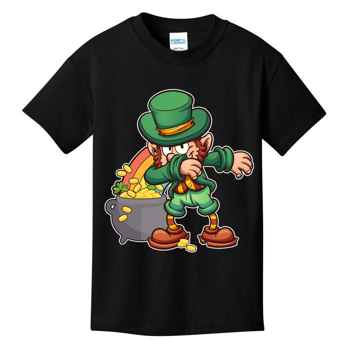 St Patricks Day Dabbing Leprechaun Pot Of Gold Kids T-Shirt