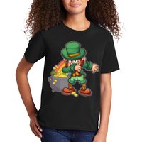 St Patricks Day Dabbing Leprechaun Pot Of Gold Kids T-Shirt