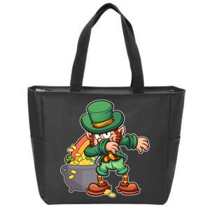 St Patricks Day Dabbing Leprechaun Pot Of Gold Zip Tote Bag