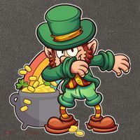 St Patricks Day Dabbing Leprechaun Pot Of Gold Cotton Canvas Backpack