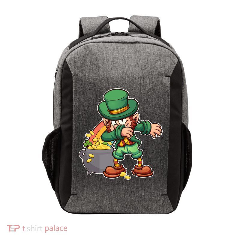 St Patricks Day Dabbing Leprechaun Pot Of Gold Vector Backpack