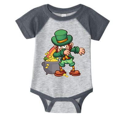 St Patricks Day Dabbing Leprechaun Pot Of Gold Infant Baby Jersey Bodysuit