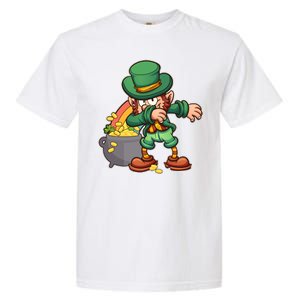 St Patricks Day Dabbing Leprechaun Pot Of Gold Garment-Dyed Heavyweight T-Shirt