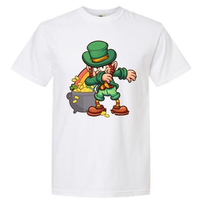 St Patricks Day Dabbing Leprechaun Pot Of Gold Garment-Dyed Heavyweight T-Shirt