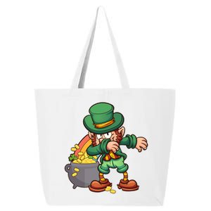 St Patricks Day Dabbing Leprechaun Pot Of Gold 25L Jumbo Tote