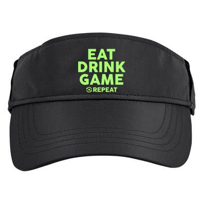 St Patrick's Day Eat Drink Game Repeat Adult Drive Performance Visor