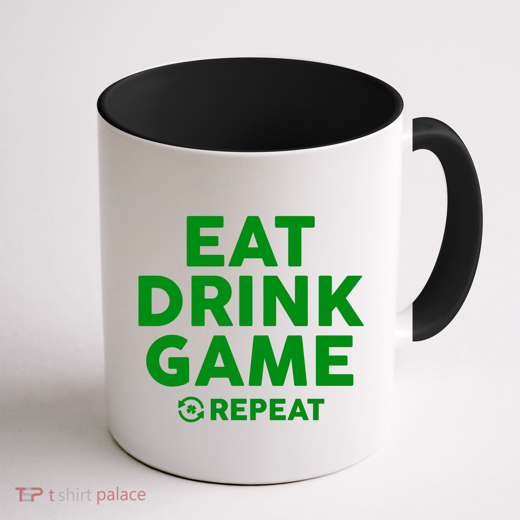 St Patrick's Day Eat Drink Game Repeat Mug