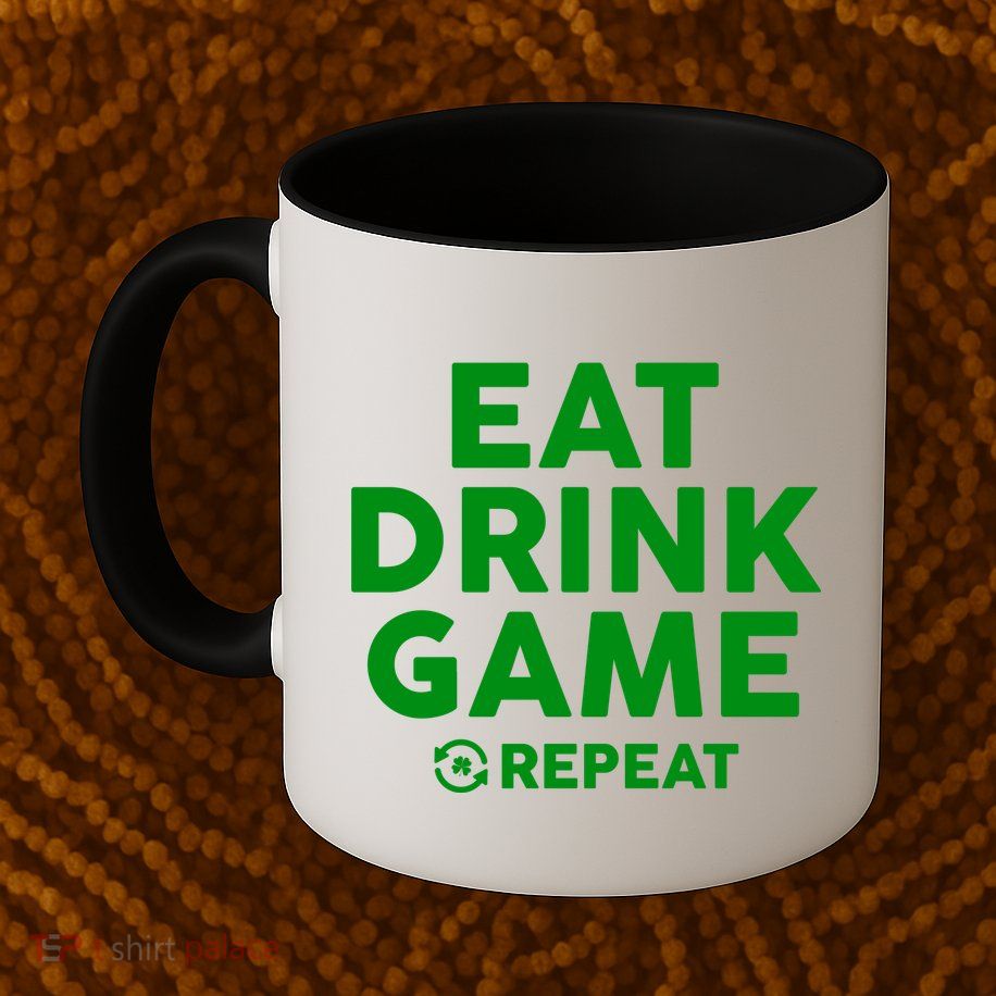 St Patrick's Day Eat Drink Game Repeat Mug
