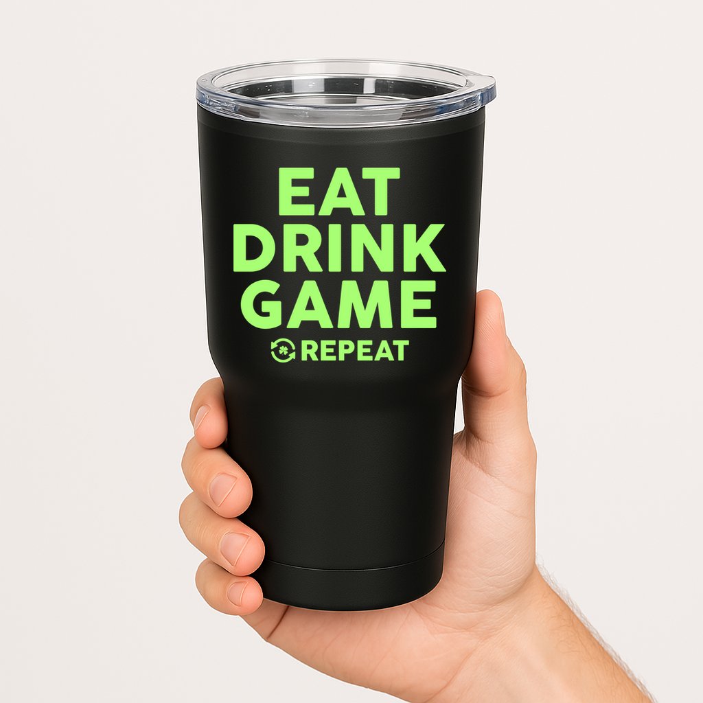 St Patrick's Day Eat Drink Game Repeat Tumbler