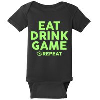 St Patrick's Day Eat Drink Game Repeat Baby Bodysuit