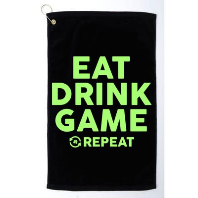 St Patrick's Day Eat Drink Game Repeat Golf Towel