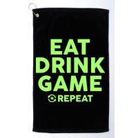 St Patrick's Day Eat Drink Game Repeat Golf Towel