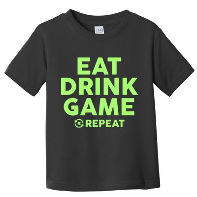 St Patrick's Day Eat Drink Game Repeat Toddler T-Shirt