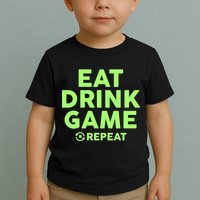 St Patrick's Day Eat Drink Game Repeat Toddler T-Shirt