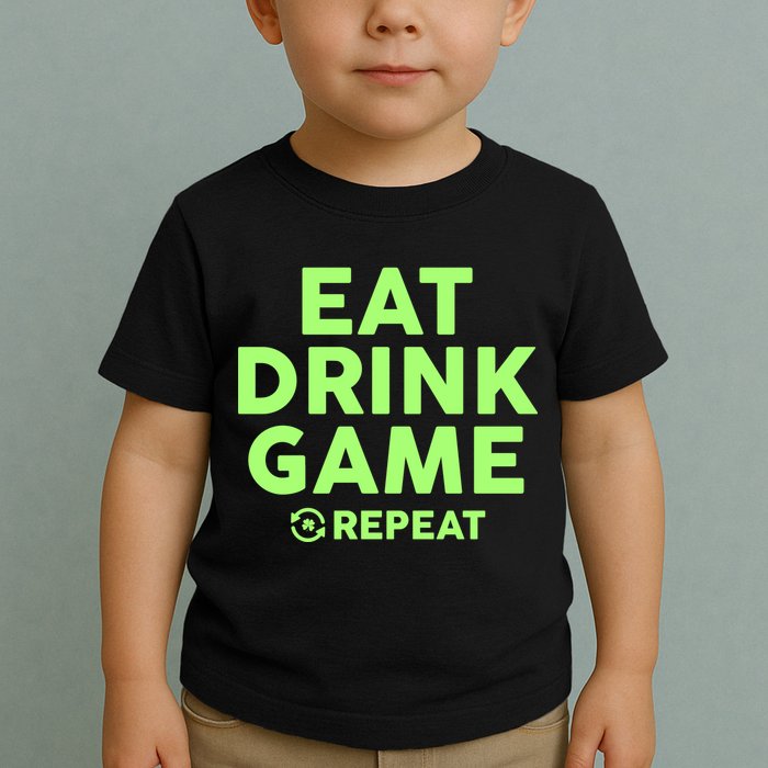 St Patrick's Day Eat Drink Game Repeat Toddler T-Shirt
