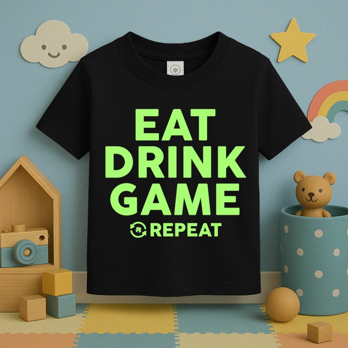 St Patrick's Day Eat Drink Game Repeat Toddler T-Shirt