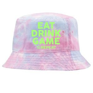 St Patrick's Day Eat Drink Game Repeat Tie-Dyed Bucket Hat