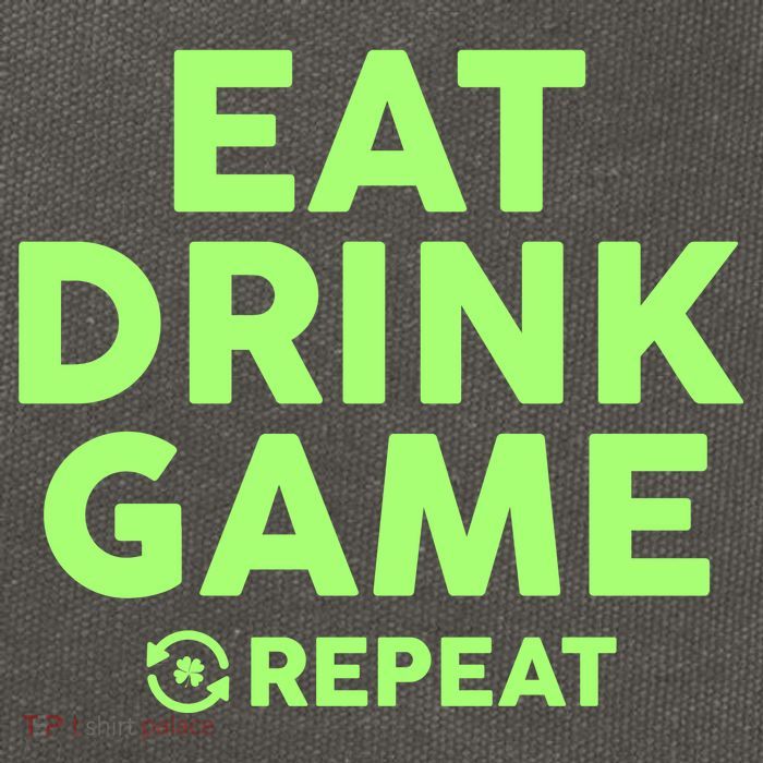 St Patrick's Day Eat Drink Game Repeat Cotton Canvas Backpack