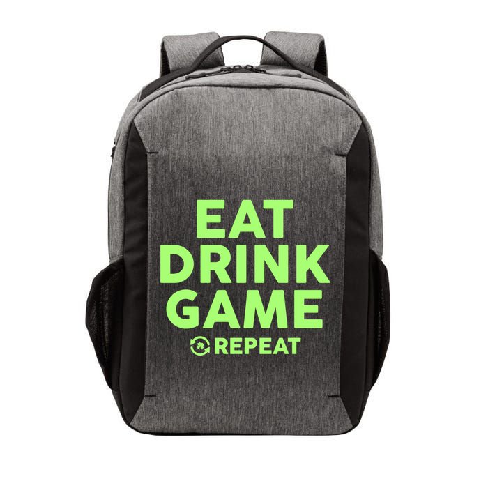 St Patrick's Day Eat Drink Game Repeat Vector Backpack